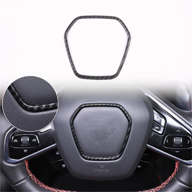 Auto-Innenverkleidungs Für Chevy Für Corvette C8 2020-2024 Auto ABS Autokonsole Gangschaltung Panel Abdeckung Tür Armlehne Zieraufkleber Auto Dekoration Rahmen Trim(Carbon Texture 46) von ZSGHJA