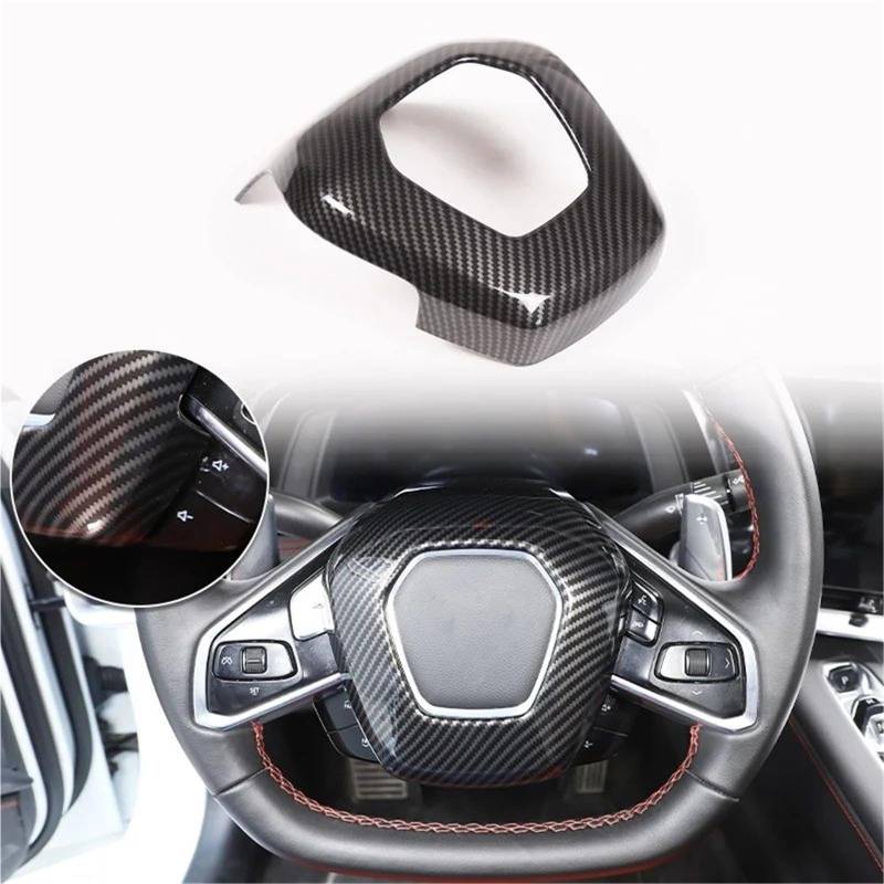 Auto-Innenverkleidungs Für Chevy Für Corvette C8 2020-2024 Auto ABS Autokonsole Gangschaltung Panel Abdeckung Tür Armlehne Zieraufkleber Auto Dekoration Rahmen Trim(Carbon Texture 47) von ZSGHJA