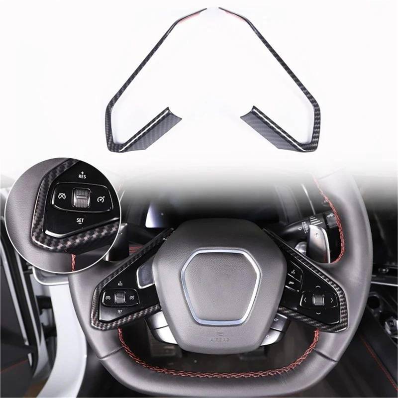 Auto-Innenverkleidungs Für Chevy Für Corvette C8 2020-2024 Auto ABS Autokonsole Gangschaltung Panel Abdeckung Tür Armlehne Zieraufkleber Auto Dekoration Rahmen Trim(Carbon Texture 6) von ZSGHJA