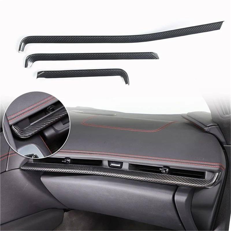 Auto-Innenverkleidungs Für Chevy Für Corvette Für C8 2020-2024 Auto-Innenraum-Armaturenbrett-Luftauslass-Dekoraufkleber Carbon-Textur Auto Dekoration Rahmen Trim(BLAKC) von ZSGHJA