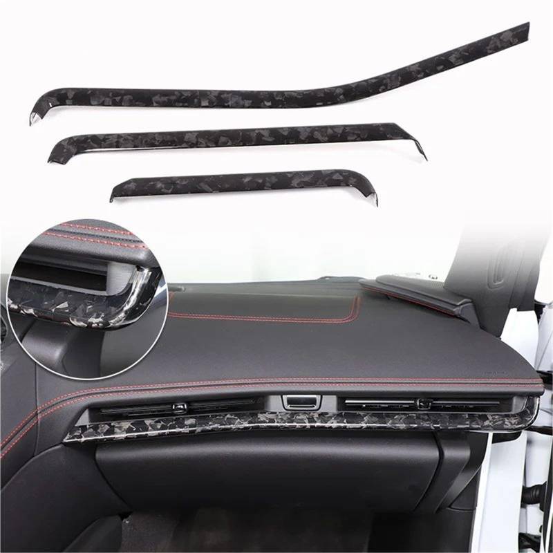 Auto-Innenverkleidungs Für Chevy Für Corvette Für C8 2020-2024 Auto-Innenraum-Armaturenbrett-Luftauslass-Dekoraufkleber Carbon-Textur Auto Dekoration Rahmen Trim(Forged pattern) von ZSGHJA