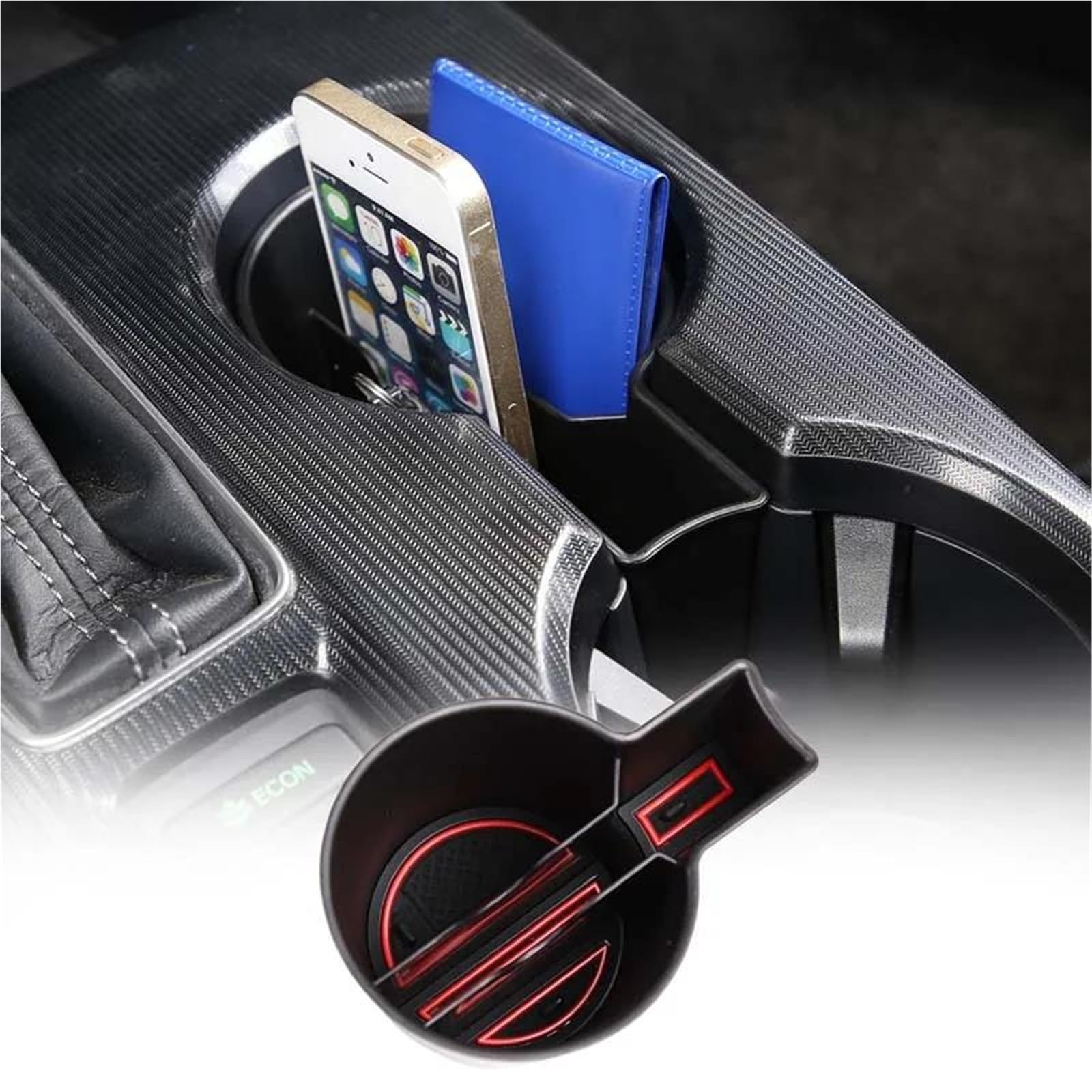 Auto-Innenverkleidungs Für Civic 11. 2022 ABS Center Console Organizer Fach Armlehne Aufbewahrungsbox Autoinnenausstattung Auto Dekoration Rahmen Trim(Style 4) von ZSGHJA