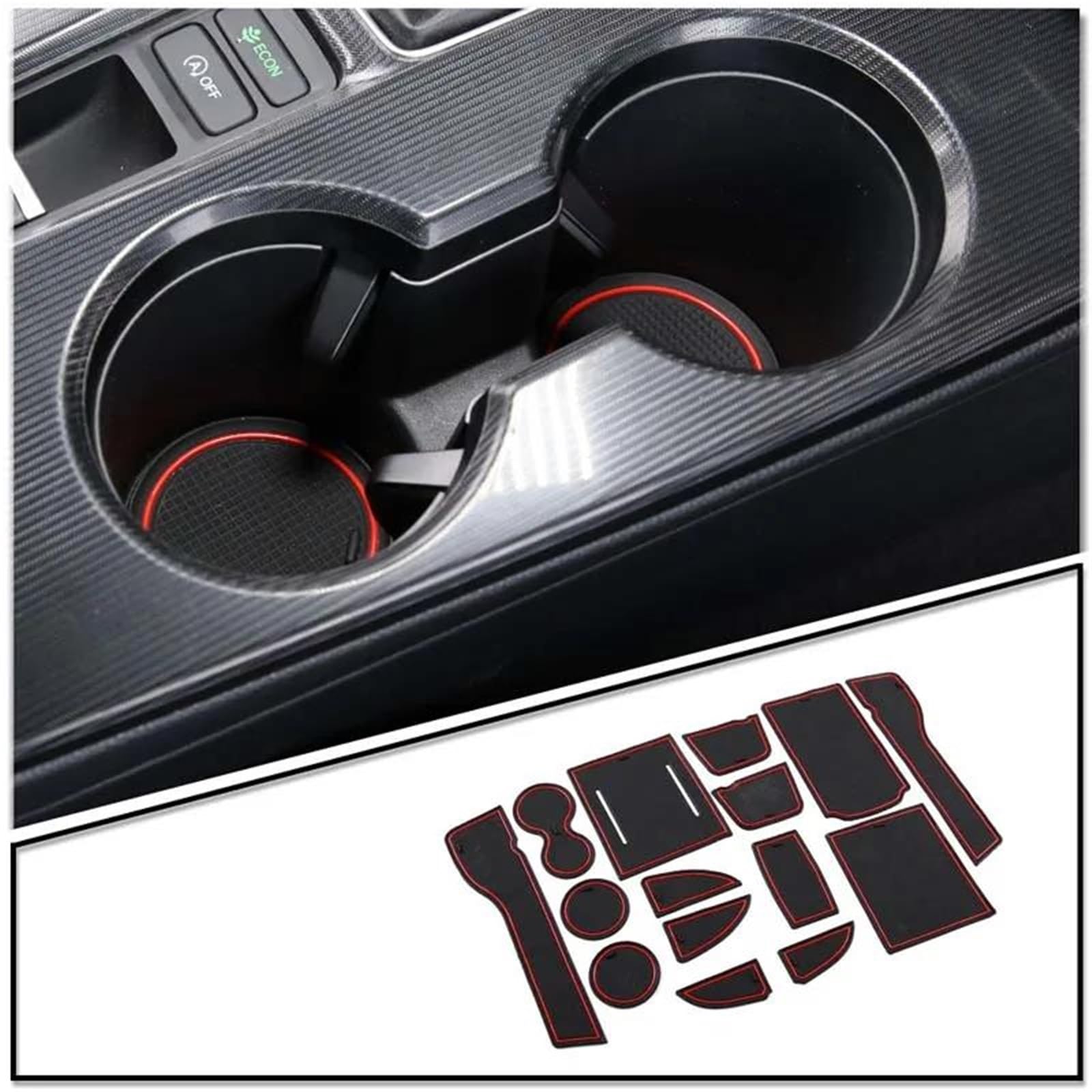 Auto-Innenverkleidungs Für Civic 11. 2022 ABS Center Console Organizer Fach Armlehne Aufbewahrungsbox Autoinnenausstattung Auto Dekoration Rahmen Trim(Style 6) von ZSGHJA
