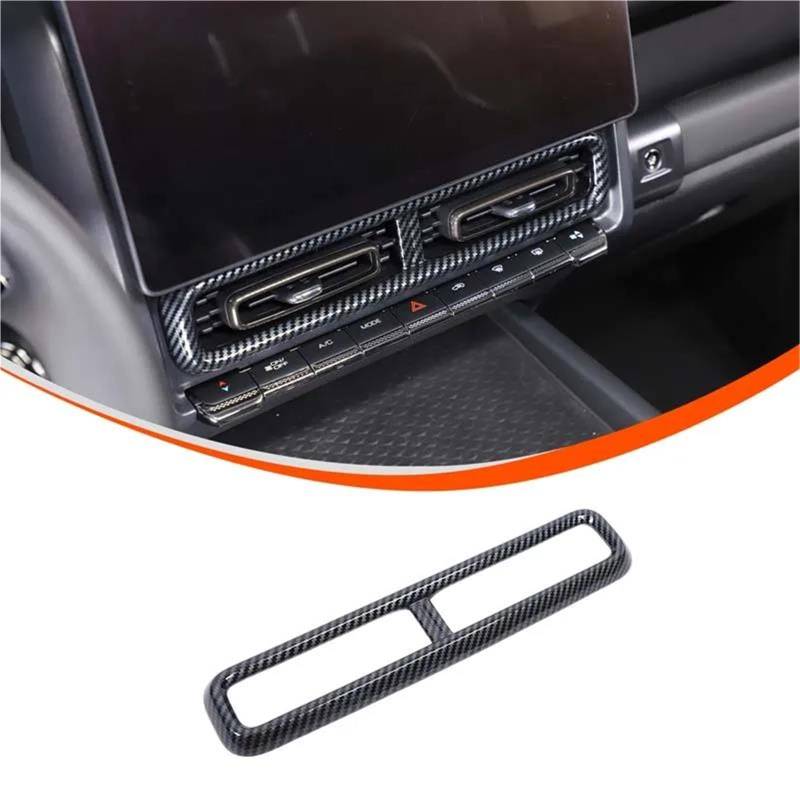 Auto-Innenverkleidungs Für Haval Für H9 2nd 2024 2025 ABS Carbon Muster Auto Center Shift Panel Lenkräder Spiegel Dekor Auto Dekoration Rahmen Trim(Carbon pattern 4) von ZSGHJA
