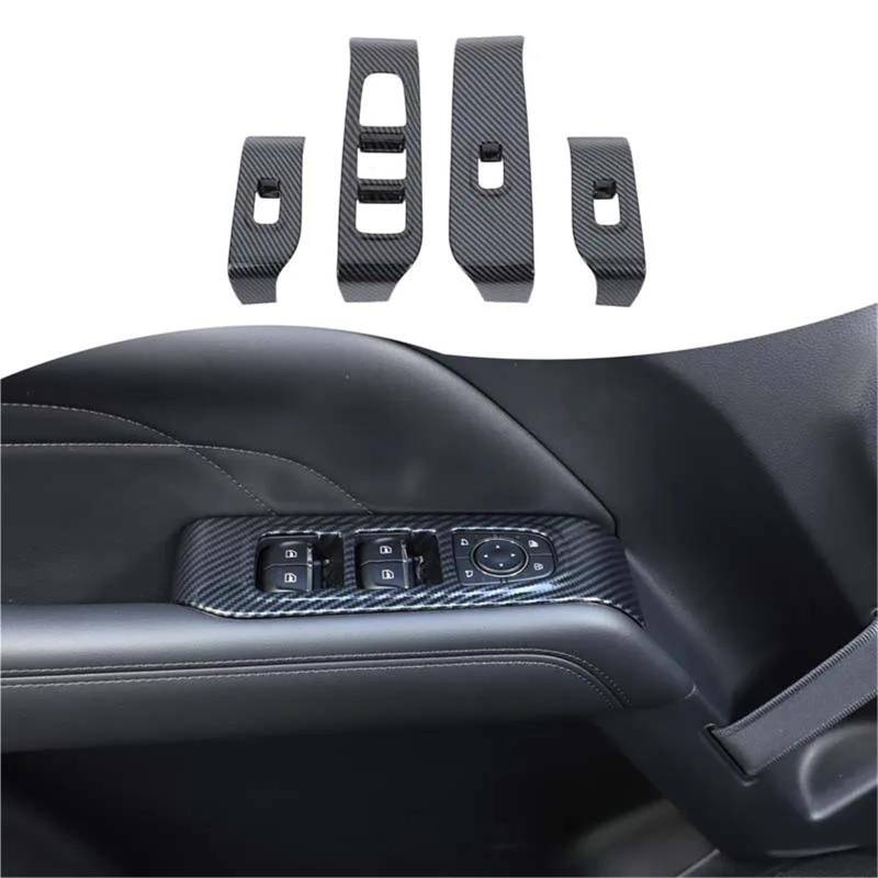 Auto-Innenverkleidungs Für Haval Für H9 2nd 2024 2025 ABS Carbon Muster Auto Center Shift Panel Lenkräder Spiegel Dekor Auto Dekoration Rahmen Trim(Carbon pattern 9) von ZSGHJA