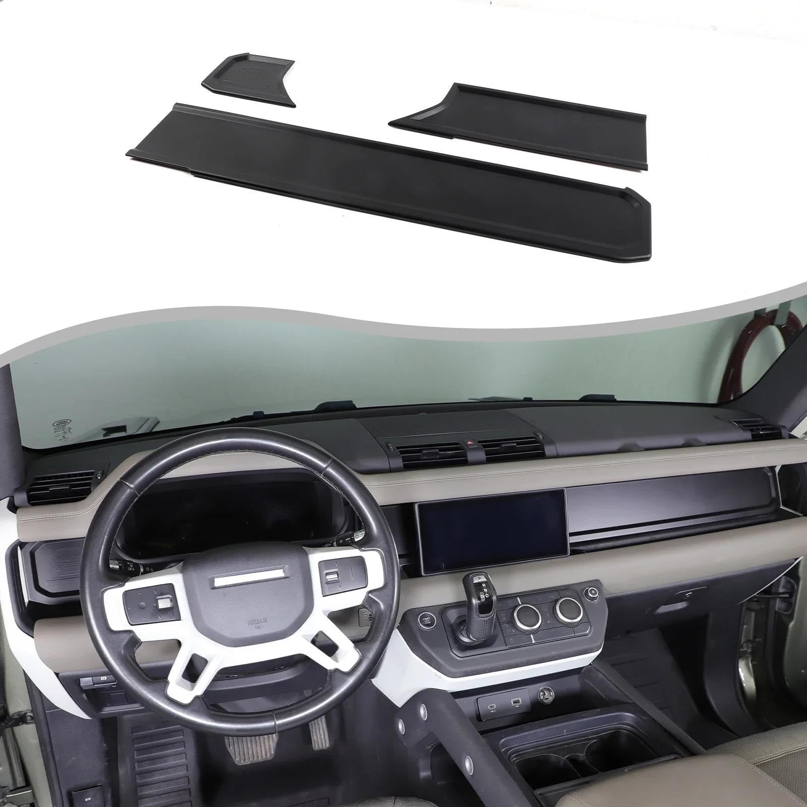 Auto-Innenverkleidungs Für Land Für Rover Für Defender 110 90 130 2020-2024 ABS Mattschwarz Armaturenbrett Panel Abdeckung Trim Aufkleber Auto Dekoration Rahmen Trim(Style B) von ZSGHJA