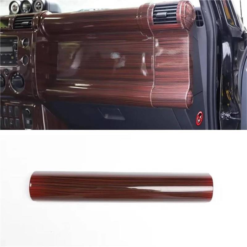 Auto-Innenverkleidungs Für Toyota Für FJ Cruiser LHD Beifahrersitz Armaturenbrett Unten Streifenabdeckung ABS Autoaufkleber Auto Styling Auto Dekoration Rahmen Trim(Wood Color) von ZSGHJA