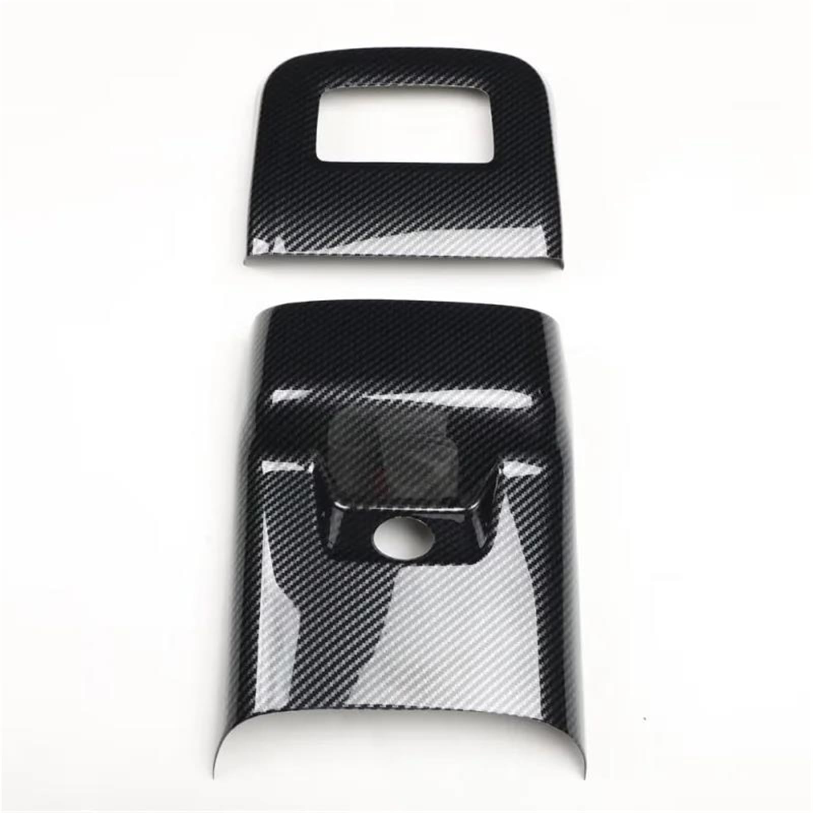 Auto-Innenverkleidungs Für Volvo Für XC90 2015-2023 Carbon Fiber Pattern ABS Auto Armlehne Hinten Anti Kick Rahmen Abdeckung Trim Aufkleber Auto Dekoration Rahmen Trim(Carbon Pattern) von ZSGHJA