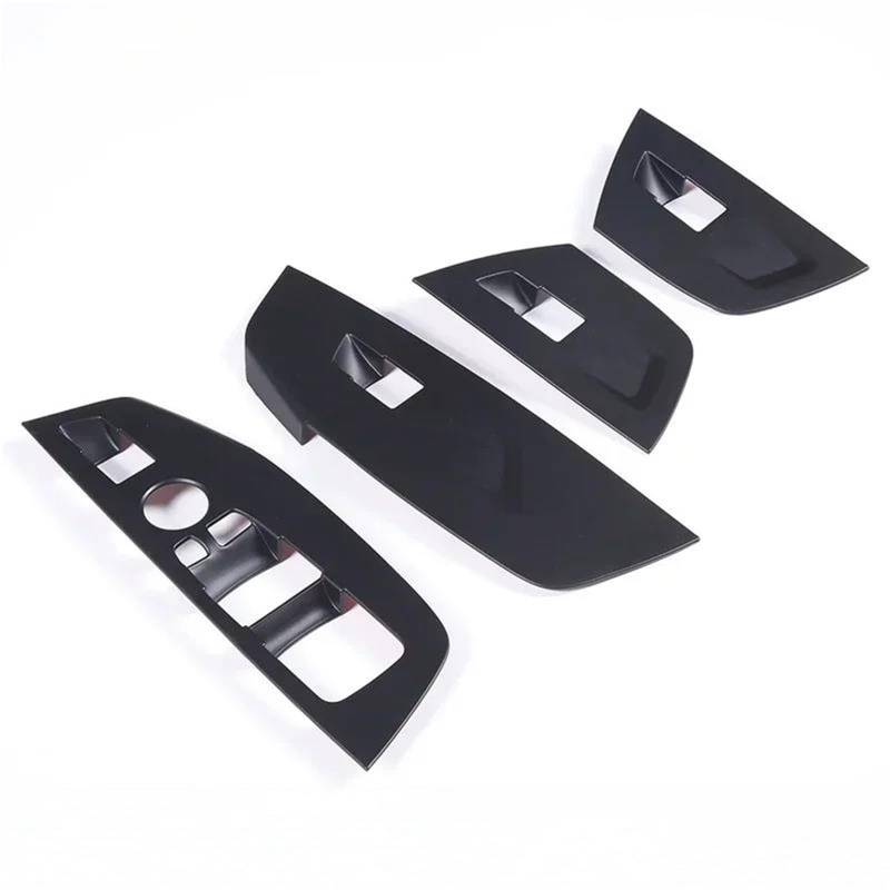 Auto-Innenverkleidungs Für X3 X4 G01 G02 2018-2023 ABS Carbon Fiber Muster Auto Fensterheber Rahmen Abdeckung Trim Aufkleber LHD Auto Dekoration Rahmen Trim(Mattschwarz) von ZSGHJA