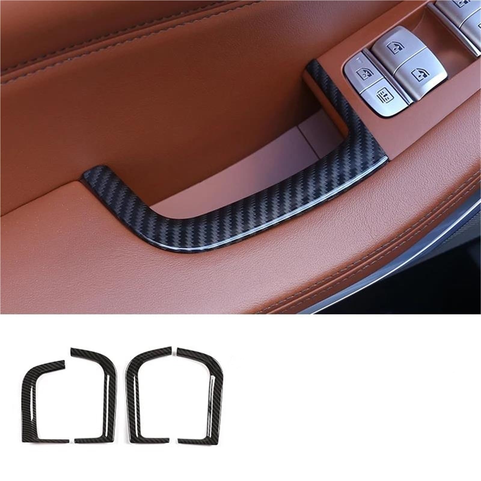 Auto-Innenverkleidungs LHD Für X5 G05 X7 G07 2019-2022 Auto Fenster Glas Lift Schalter Button Control Panel Rahmen Abdeckung Trim ABS Auto Dekoration Rahmen Trim(Style C) von ZSGHJA