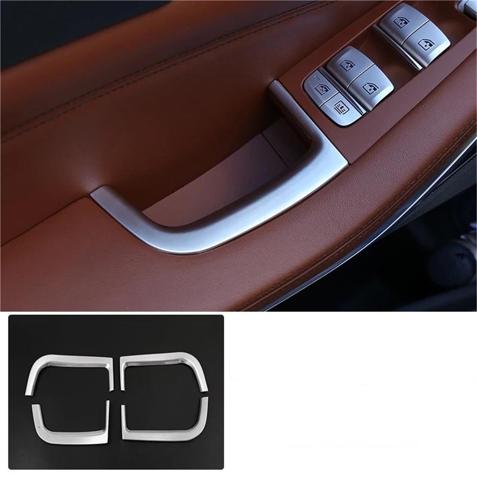 Auto-Innenverkleidungs LHD Für X5 G05 X7 G07 2019-2022 Auto Fenster Glas Lift Schalter Button Control Panel Rahmen Abdeckung Trim ABS Auto Dekoration Rahmen Trim(Style D) von ZSGHJA