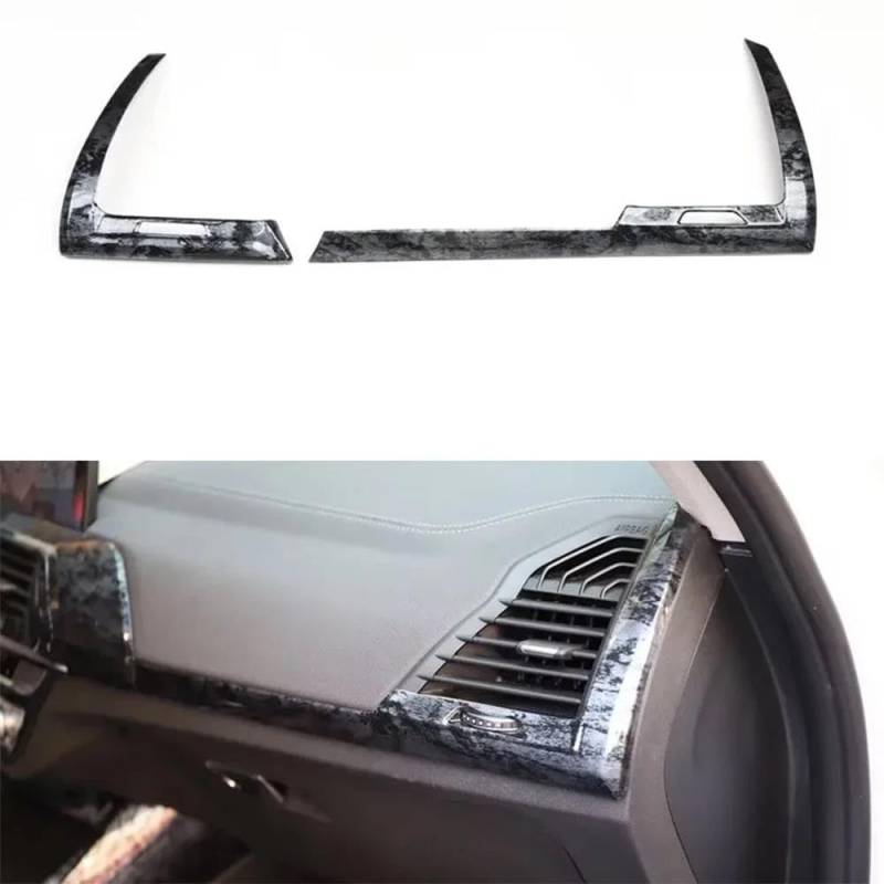 Auto-Innenverkleidungs Zubehör Für X3 X4 2018–2022 Linkslenker Auto Armaturenbrett Seitliche Lüftungsschlitze Trim Styling 2 Stück Auto Dekoration Rahmen Trim(Black Wood) von ZSGHJA
