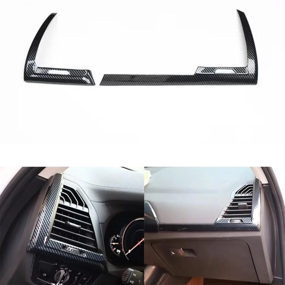 Auto-Innenverkleidungs Zubehör Für X3 X4 2018–2022 Linkslenker Auto Armaturenbrett Seitliche Lüftungsschlitze Trim Styling 2 Stück Auto Dekoration Rahmen Trim(Carbon Pattern) von ZSGHJA