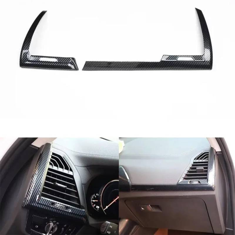 Auto-Innenverkleidungs Zubehör Für X3 X4 2018–2022 Linkslenker Auto Armaturenbrett Seitliche Lüftungsschlitze Trim Styling 2 Stück Auto Dekoration Rahmen Trim(Carbon Pattern) von ZSGHJA