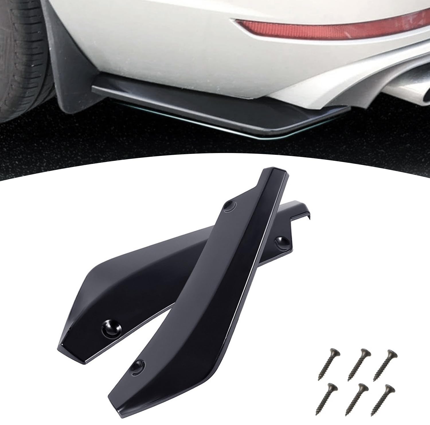 2 Stück Auto Heckspoiler für Volvo XC60 XC70 XC90 C30 S60 S60L S80 S90 V60 V70 V90 T5 T6 T8, Auto Hecklippe Heckstoßstange Diffusor Splitter Lippe, Wrap Angle Spoiler Mit 6 Schrauben 2 Stück Auto Heckspoiler für Volvo XC60 XC70 XC90 C30 S60 S60L S80 S90 V60 V70 V90 T5 T6 T8, Auto Hecklippe Heckstoßstange Diffusor Splitter Lippe, Wrap Angle Spoiler Mit 6 Schrauben von ZSGHRZ