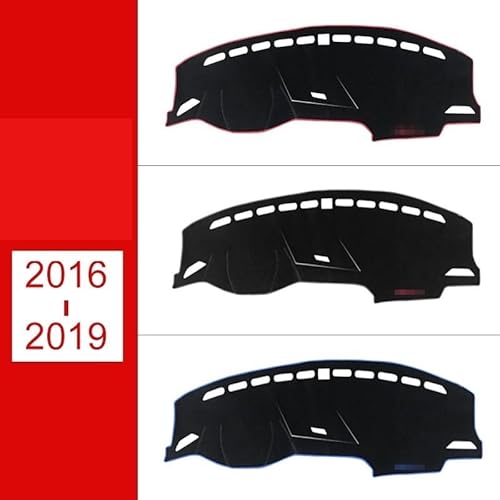 Auto Abdeckungen Matte Sonnenschutz Pad Teppiche Für VW Für Tiguan MK1 MK2 2009-2018 2019 2020 2021 2022 Armaturenbrett-Abdeckungs(MK1 2009-2015 Red) von ZSHYTWE