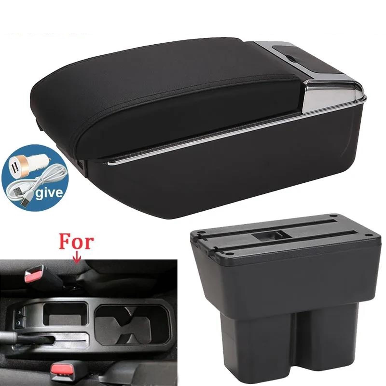 Auto Armlehnenbox Armlehne Box Für Suzuki Für Jimny JB74 2019-2023 Auto Armlehne Storage Box Retrofit Teil Auto Accessori Mittelkonsolen(Style B2) von ZSHYTWE