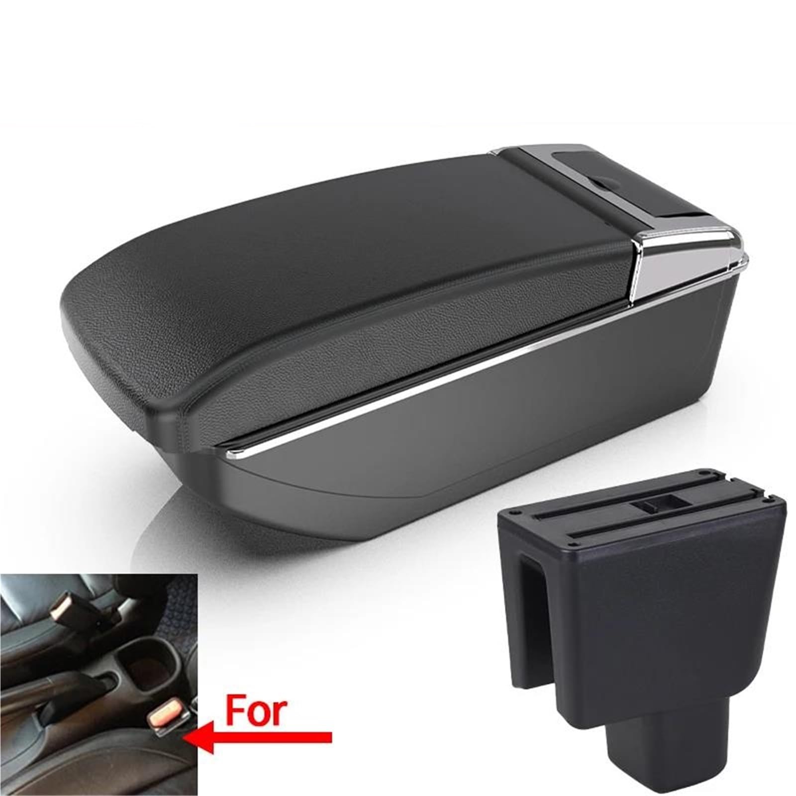 Auto Armlehnenbox Armlehne Für BRV Auto Armlehne Box Zentrale Speicher Inhalt Lagerung Box Arm Auto Teile USB Ladung Mittelkonsolen(Style B2) von ZSHYTWE
