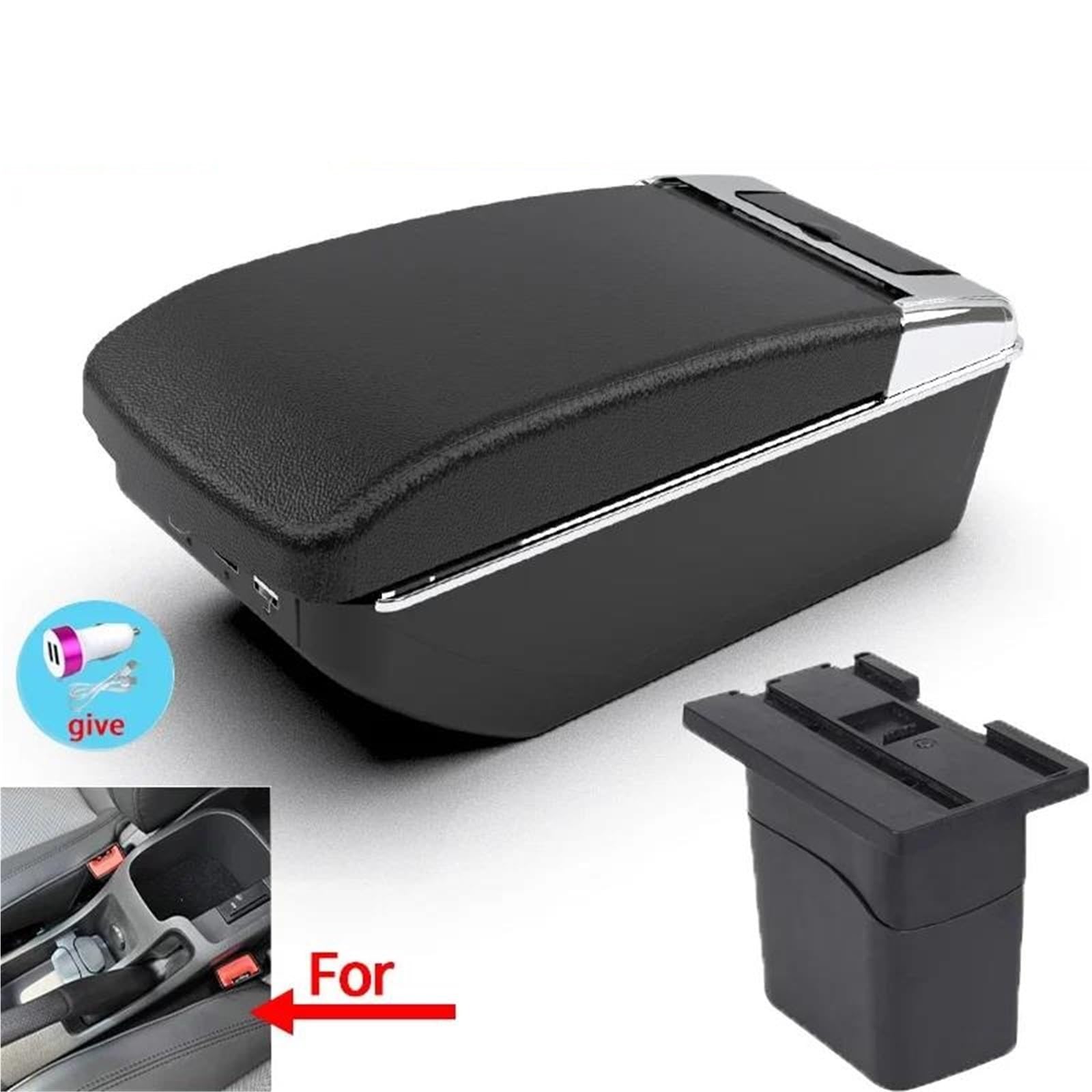 Auto Armlehnenbox Armlehne Für Chevy Für Cruze 2009-2015 Armlehne Box Arm Mittelkonsole Aufbewahrungsbox Innen Mittelkonsolen(Style A2) von ZSHYTWE