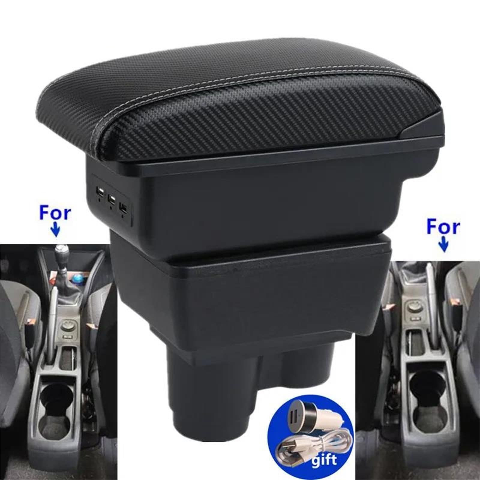 Auto Armlehnenbox Armlehne Für Dacia Für Duster 2 3 2019–2024 Auto-Armlehnenbox Aufbewahrungsbox Spezielles Nachrüstzubehör Mittelkonsolen(Style B8) von ZSHYTWE