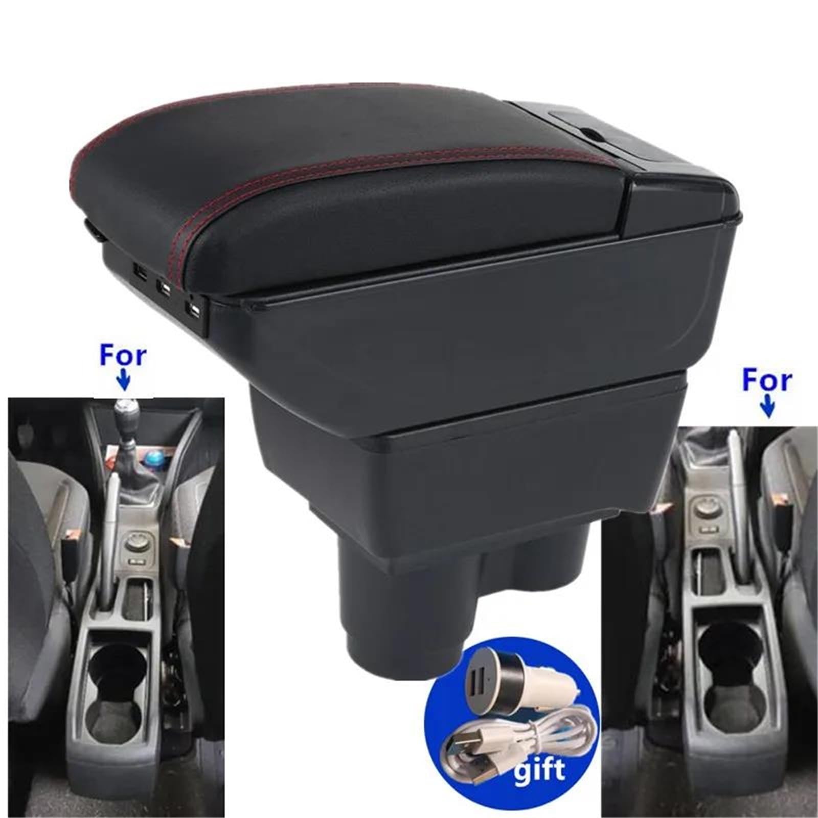 Auto Armlehnenbox Armlehne Für Dacia Für Duster 2 3 2019–2024 Auto-Armlehnenbox Aufbewahrungsbox Spezielles Nachrüstzubehör Mittelkonsolen(Style C5) von ZSHYTWE