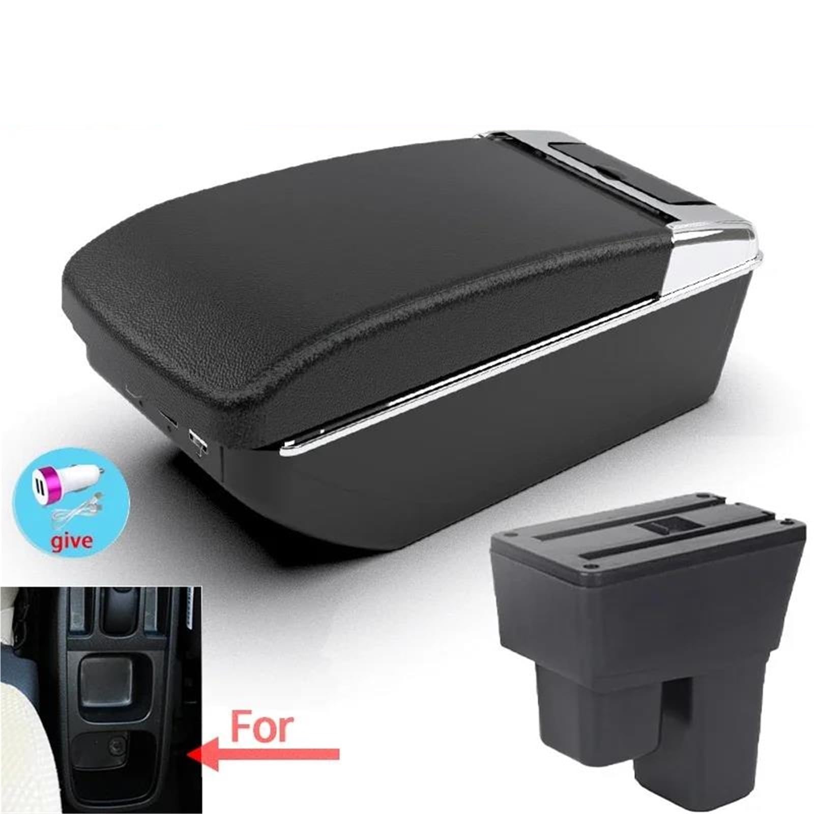 Auto Armlehnenbox Armlehne Für Fit Für Jazz 2 2008 2009 2010 2011 2012 2013 Auto Armlehne Box Arm Aufbewahrungsbox Autozubehör Mittelkonsolen(Style A2) von ZSHYTWE