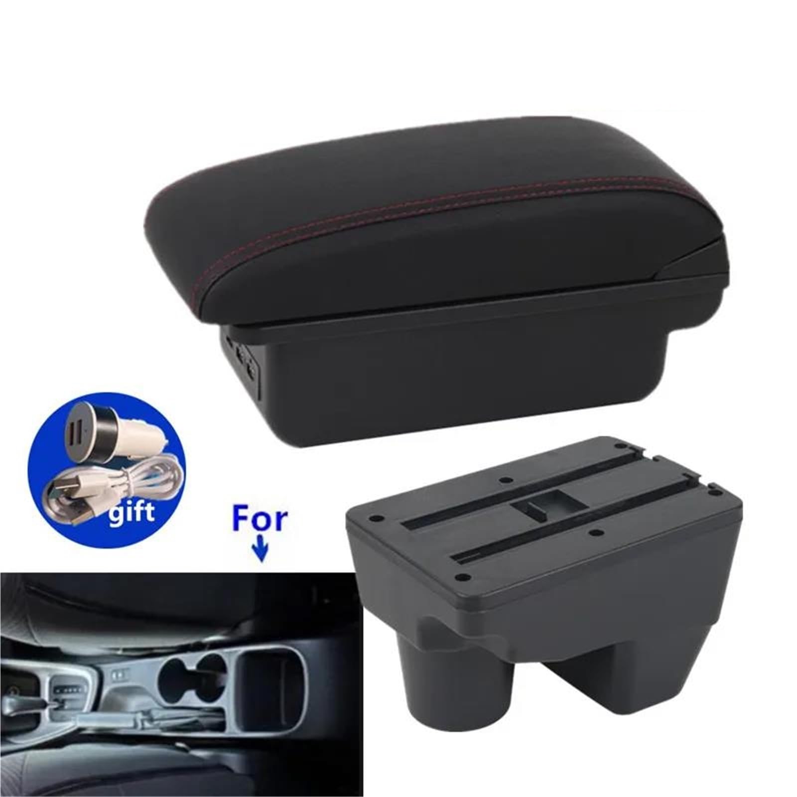 Auto Armlehnenbox Armlehne Für Toyota Für Yaris Für Elegant 2001-2024 Auto Armlehne Box Aufbewahrungsbox Autozubehör Mittelkonsolen(Style B2) von ZSHYTWE