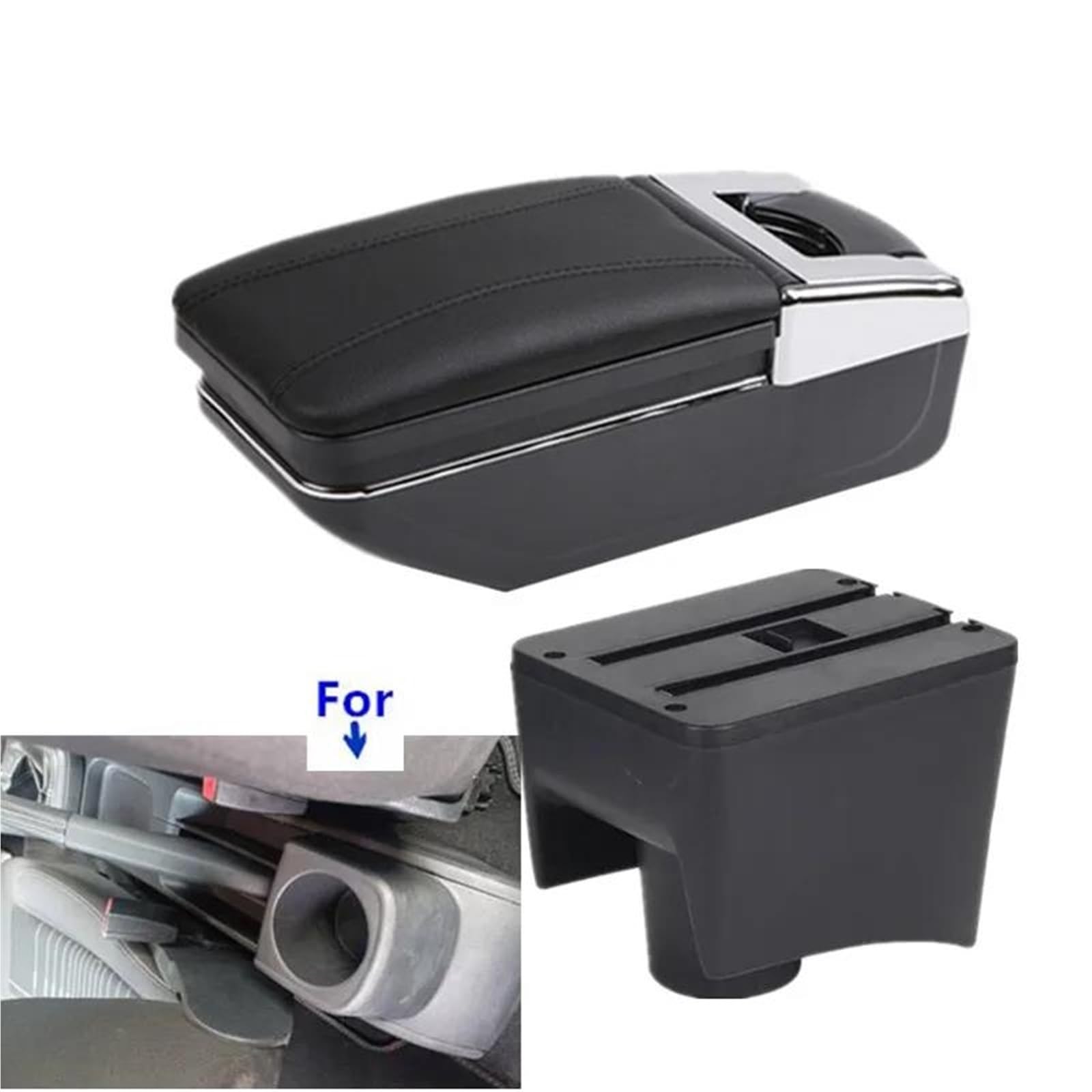 Auto Armlehnenbox Armlehne Für VW Für Polo Mk5 6R Für Vento 2010-2018 Auto Armlehne Box Center Storage Box Auto Zubehör Mittelkonsolen(Style A1) von ZSHYTWE