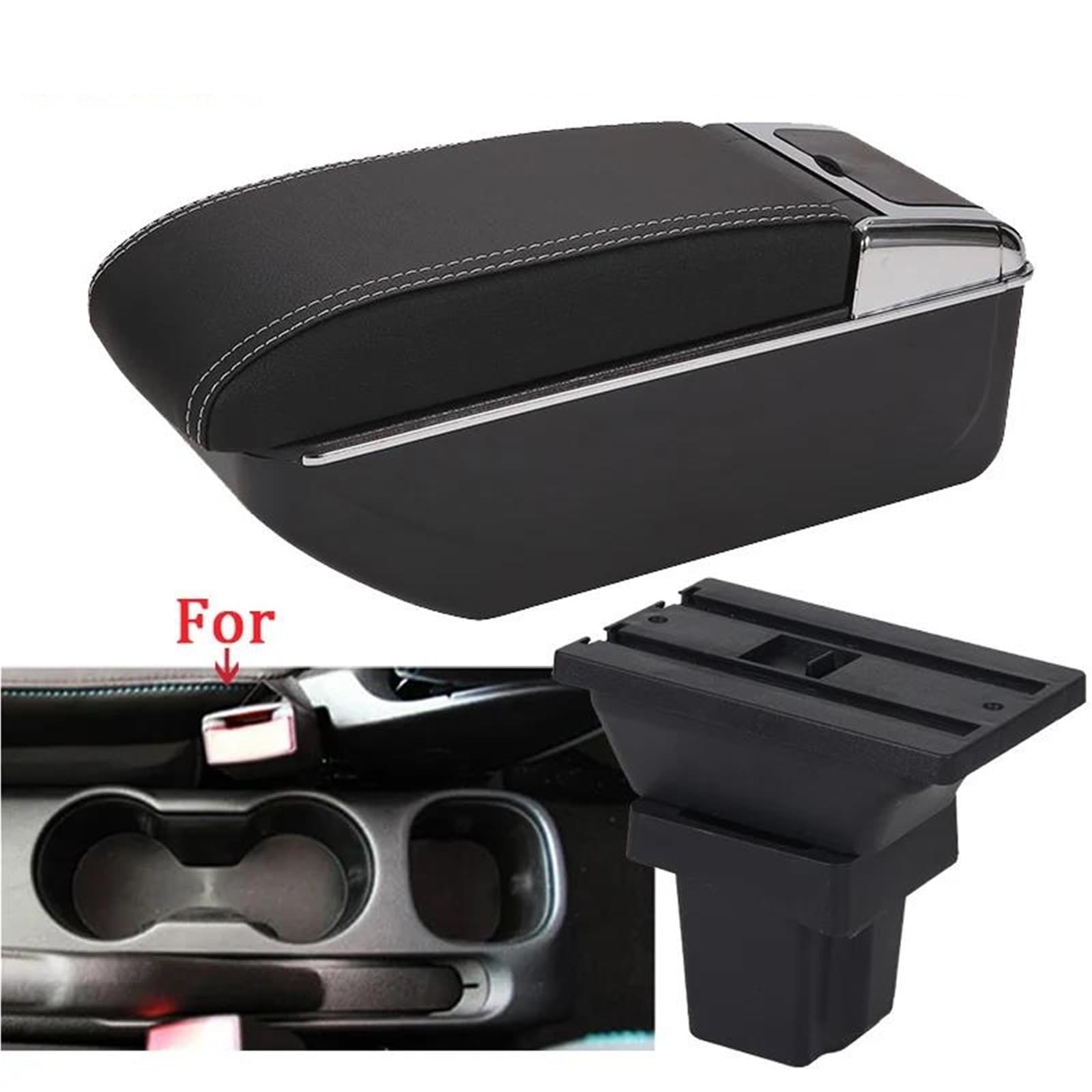 Auto Armlehnenbox Armlehnenbox Für Chevy Für Trax 2015 2016 2017 2018 Tracker Auto-Armlehnenarm Auto-Aufbewahrungsbox Zubehör Mittelkonsolen(Style D3) von ZSHYTWE