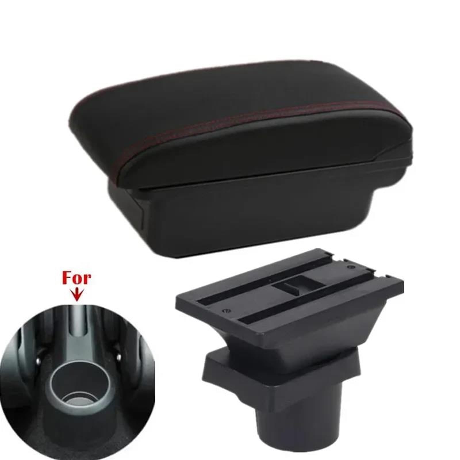 Auto Armlehnenbox Armlehnenbox Für Citigo Für VW Für UP Für Seat Für Mii Auto-Armlehnenkonsolen-Aufbewahrungsbox Nachrüstung Mittelkonsolen(Style A2) von ZSHYTWE