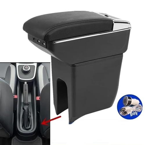 Auto Armlehnenbox Armlehnenbox Für Dacia Für Spring Für K-ZE Auto-Armlehnenbox Center Storage Box Innenraum Retrofit Aschenbecher Mittelkonsolen(Style B1) von ZSHYTWE