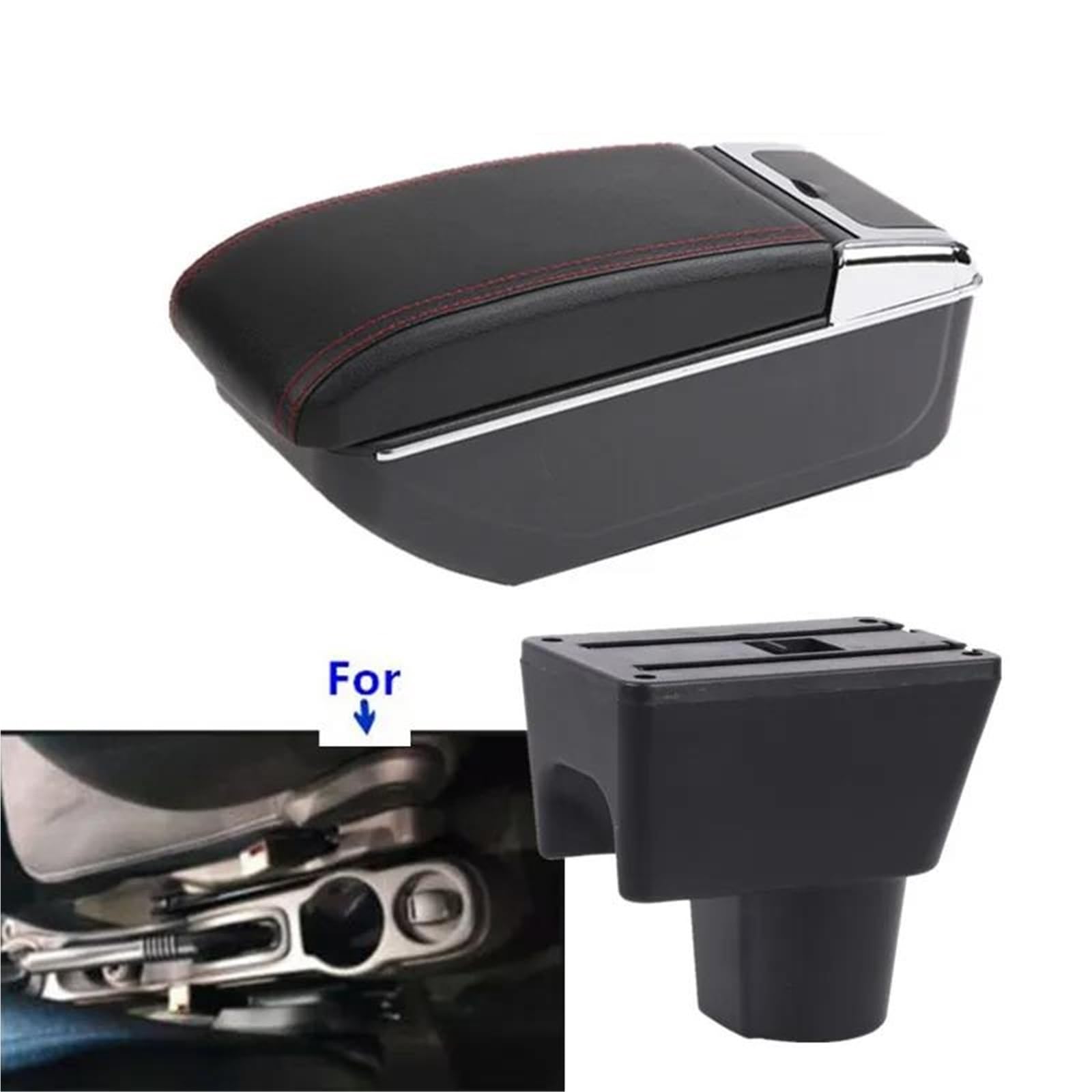 Auto Armlehnenbox Armlehnenbox Für Duster 2012–2018 Für Nissan Für Terrano 3 Für Dacia Für Duster Auto-Armlehnenbox Mittelkonsolen(Style B2) von ZSHYTWE
