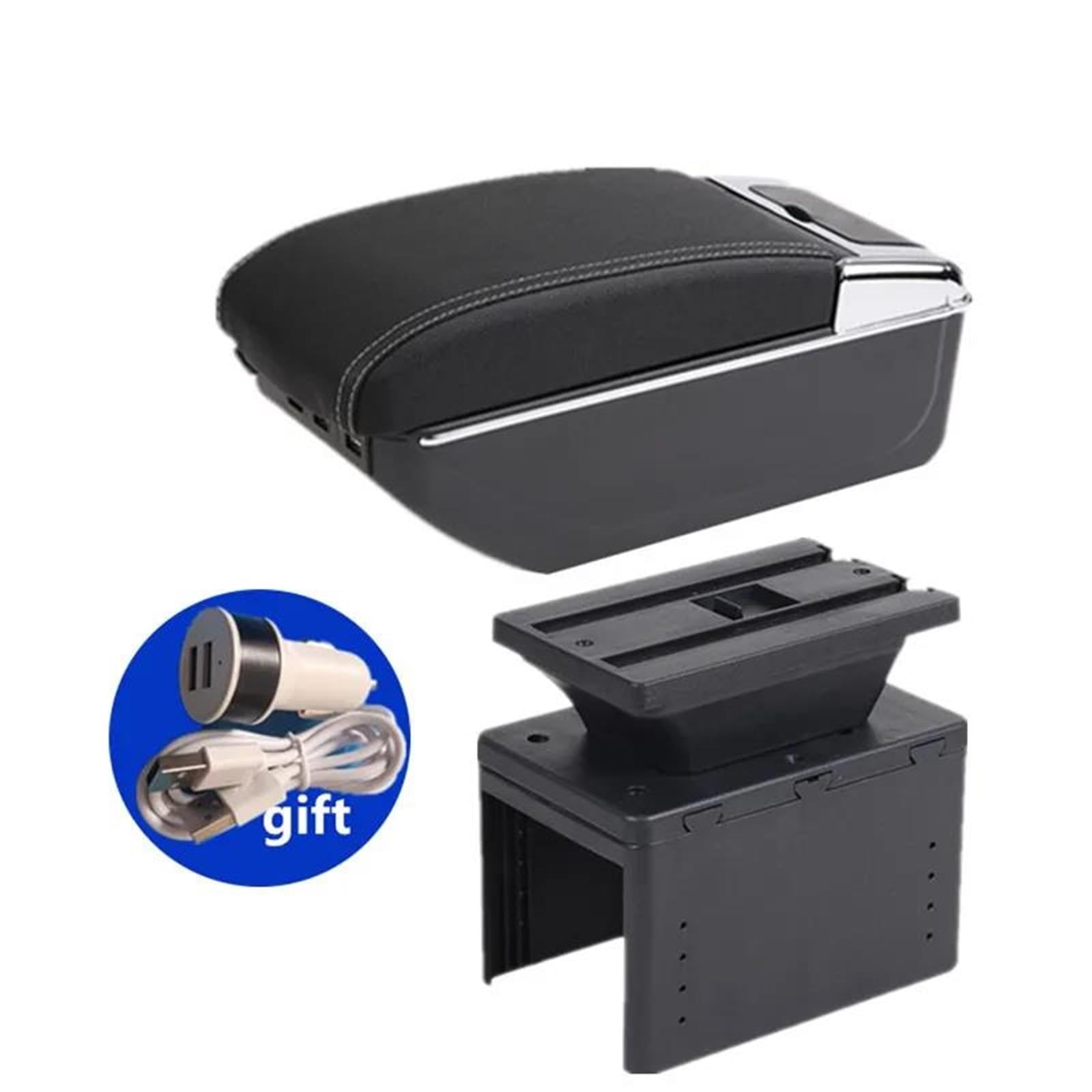 Auto Armlehnenbox Armlehnenbox Für Fiat Für Punto Für Grande Punto Auto-Armlehnenbox Zentrale Aufbewahrungsbox Innenausstattung Mittelkonsolen(Style C3) von ZSHYTWE