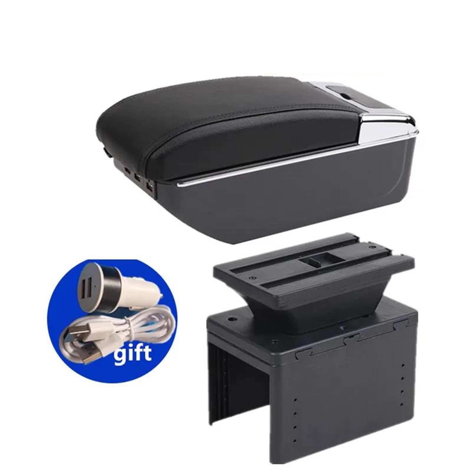 Auto Armlehnenbox Armlehnenbox Für Fiat Für Punto Für Grande Punto Auto-Armlehnenbox Zentrale Aufbewahrungsbox Innenausstattung Mittelkonsolen(Style D1) von ZSHYTWE
