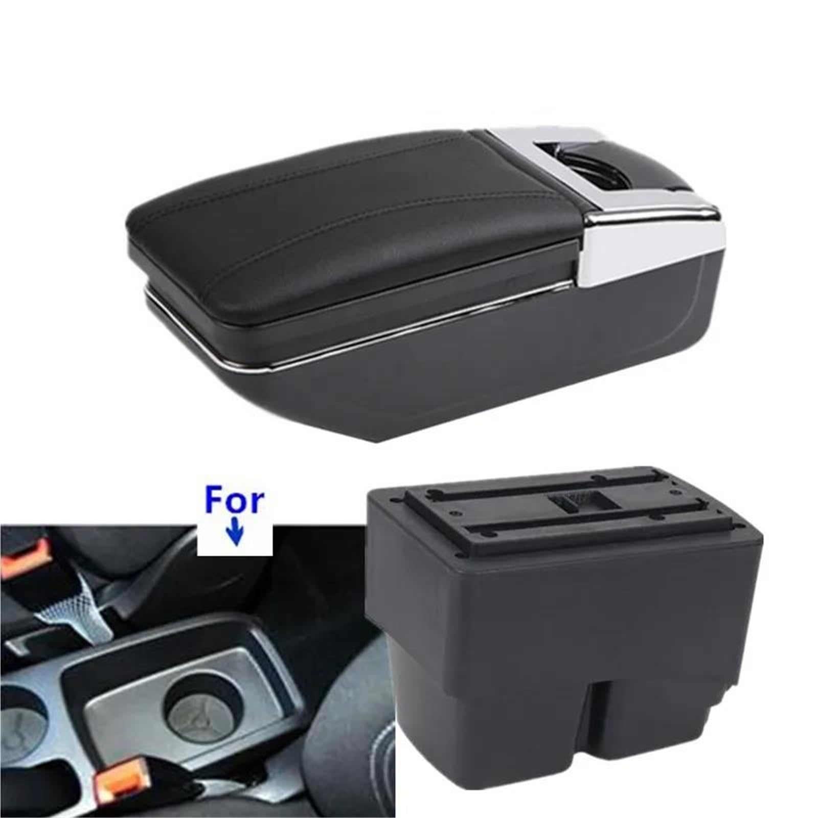 Auto Armlehnenbox Armlehnenbox Für Ford Für Fiesta Für MK7 2009–2017 Auto-Armlehnen-Aufbewahrungsbox Innenausstattung Mittelkonsolen(Style A1) von ZSHYTWE