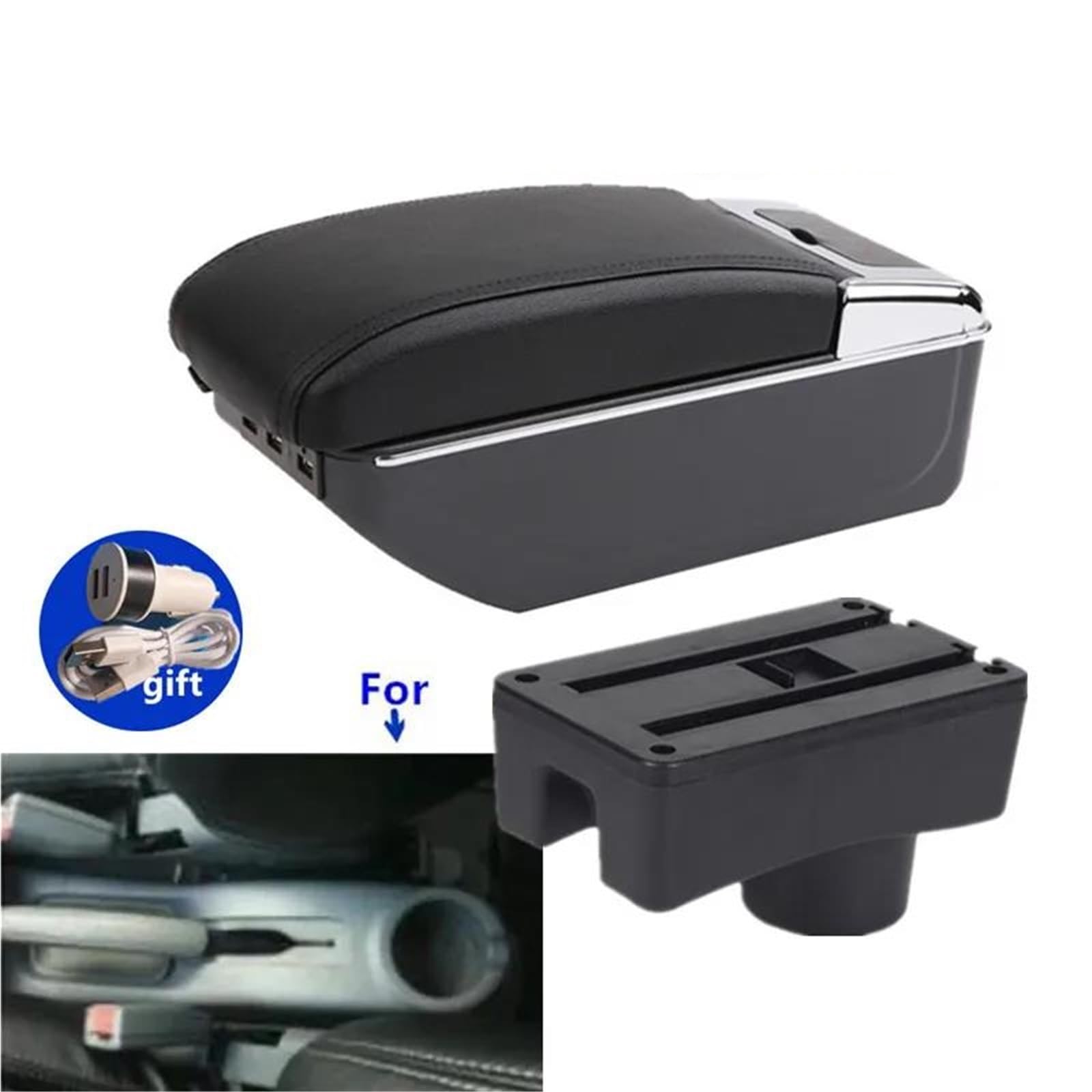 Auto Armlehnenbox Armlehnenbox Für Hyundai Für Accent Für Tagaz Auto-Armlehnenbox Innenteile Center Storage Box Autozubehör Mittelkonsolen(Style C1) von ZSHYTWE
