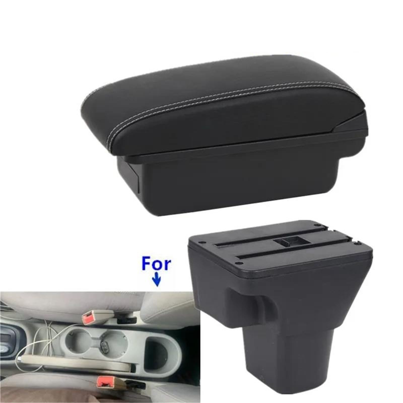 Auto Armlehnenbox Armlehnenbox Für Hyundai Für Accent Für Verna Auto-Armlehnenbox Zentrale Aufbewahrungsbox Nachrüst-Autozubehör Mittelkonsolen(Style A5) von ZSHYTWE