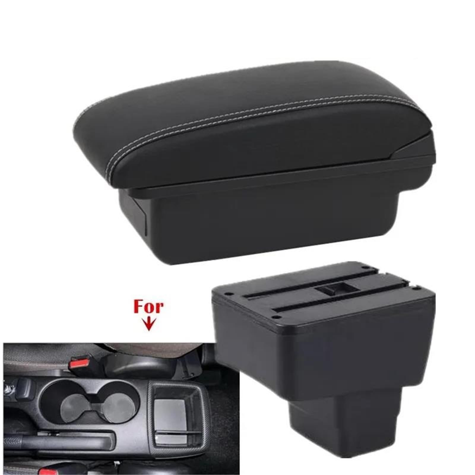 Auto Armlehnenbox Armlehnenbox Für Mazda 2 Für CX-3 Auto-Armlehnenbox Dedizierte Mittelaufbewahrungsbox Autozubehör Mittelkonsolen(Style A3) von ZSHYTWE