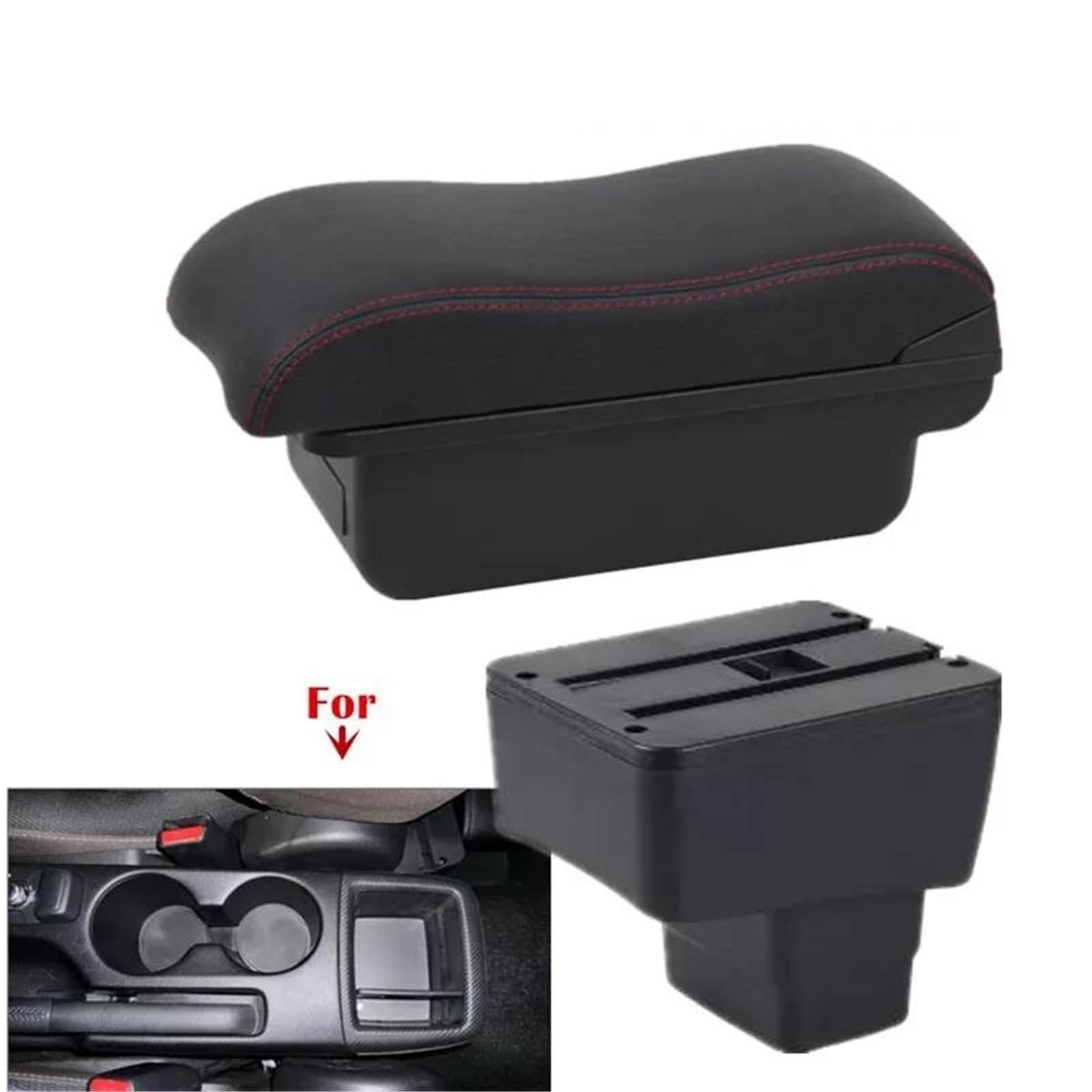 Auto Armlehnenbox Armlehnenbox Für Mazda 2 Für CX-3 Auto-Armlehnenbox Dedizierte Mittelaufbewahrungsbox Autozubehör Mittelkonsolen(Style A5) von ZSHYTWE