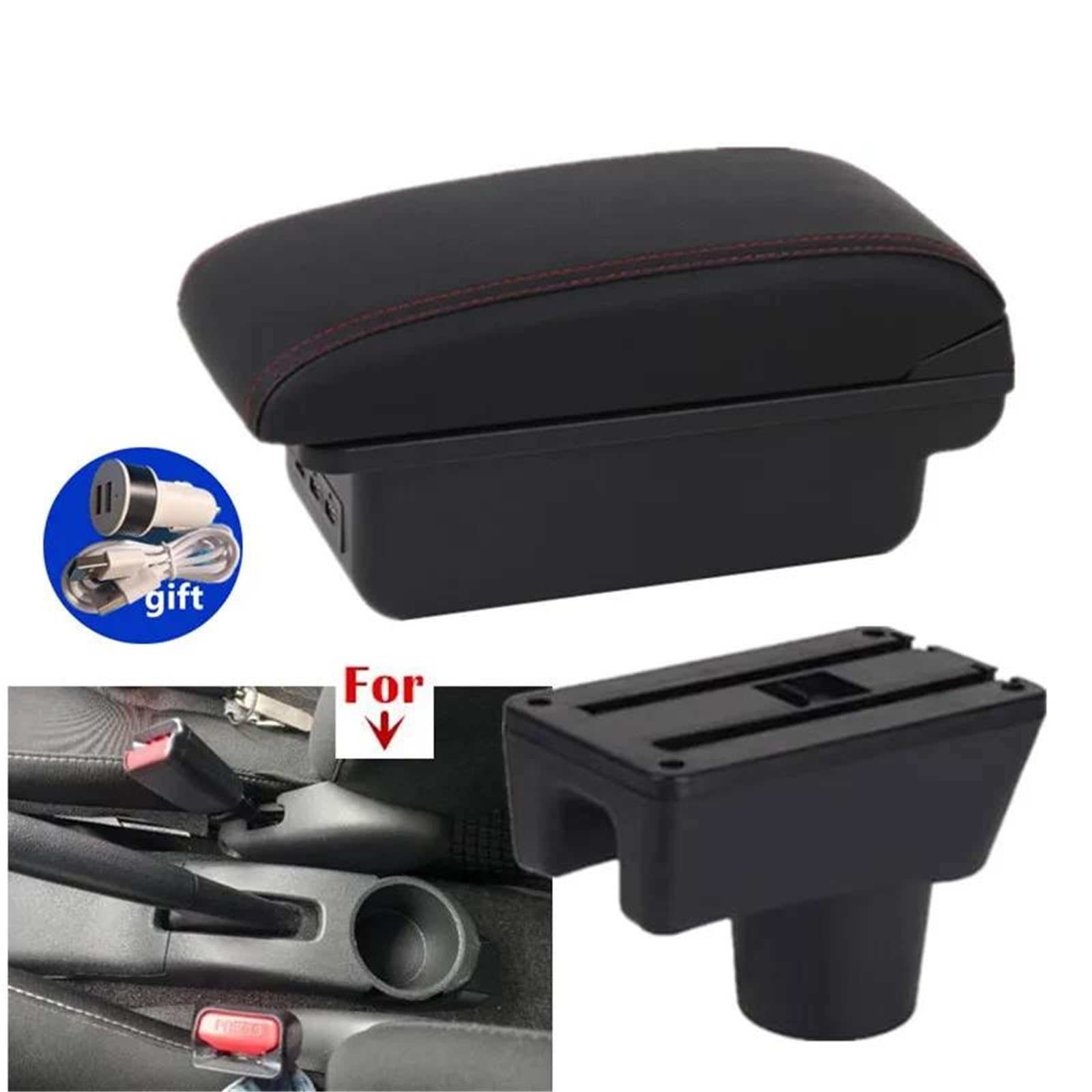 Auto Armlehnenbox Armlehnenbox Für Mitsubishi Für Attrage Für Mirage Für Dodge Für Attitude Auto-Armlehnen-Aufbewahrungsbox Zubehör Mittelkonsolen(Style B2) von ZSHYTWE