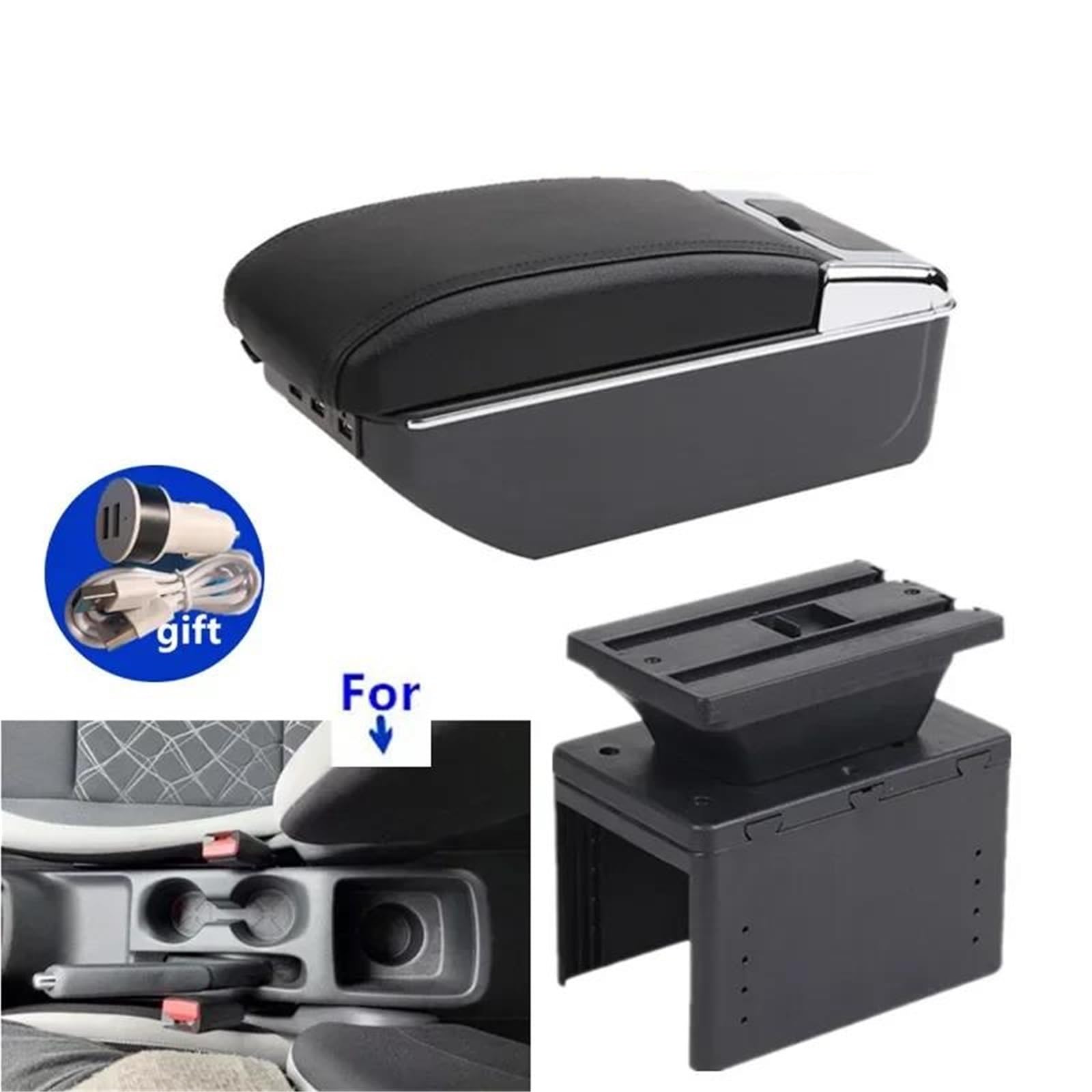 Auto Armlehnenbox Armlehnenbox Für Nissan Für Micra K14 2020-2023 Autoarmlehnenbox Aufbewahrungsbox Innenraum Autozubehör Mittelkonsolen(Style C1) von ZSHYTWE