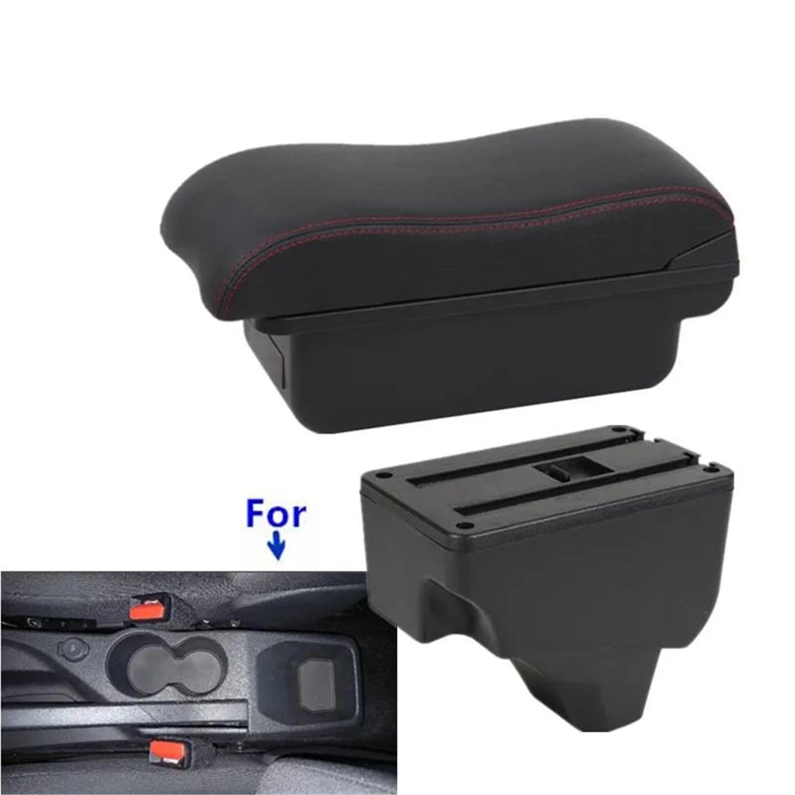 Auto Armlehnenbox Armlehnenbox Für Peugeot Für 2008 208 2019–2024 Auto-Armlehnen-Aufbewahrungsbox Teile Innenraum Autozubehör Mittelkonsolen(Style A5) von ZSHYTWE