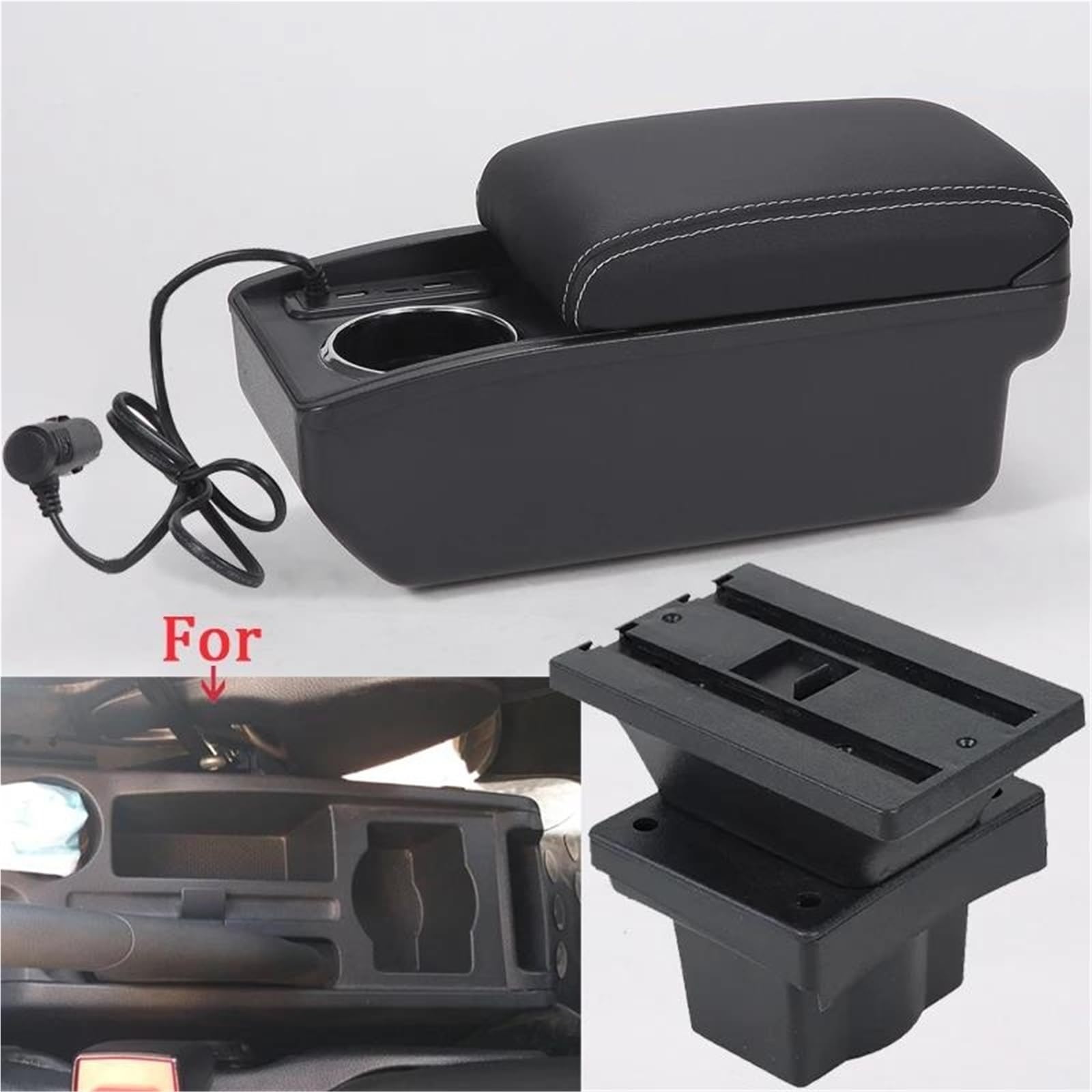 Auto Armlehnenbox Armlehnenbox Für Skoda Für Octavia Für Yeti Mk2 2005–2012 Auto-Armlehnen-Aufbewahrungsbox Innenraum Autozubehör Mittelkonsolen(Style A3) von ZSHYTWE