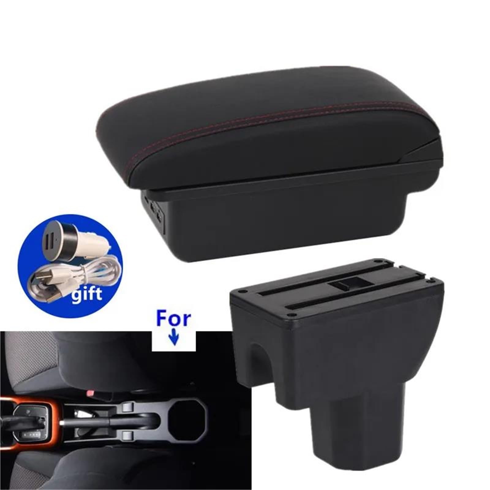 Auto Armlehnenbox Armlehnenbox Für Suzuki Für Ignis Auto Armlehnenbox Retrofit Teile Innenaufbewahrungsbox Mittelkonsolen(Style B2) von ZSHYTWE