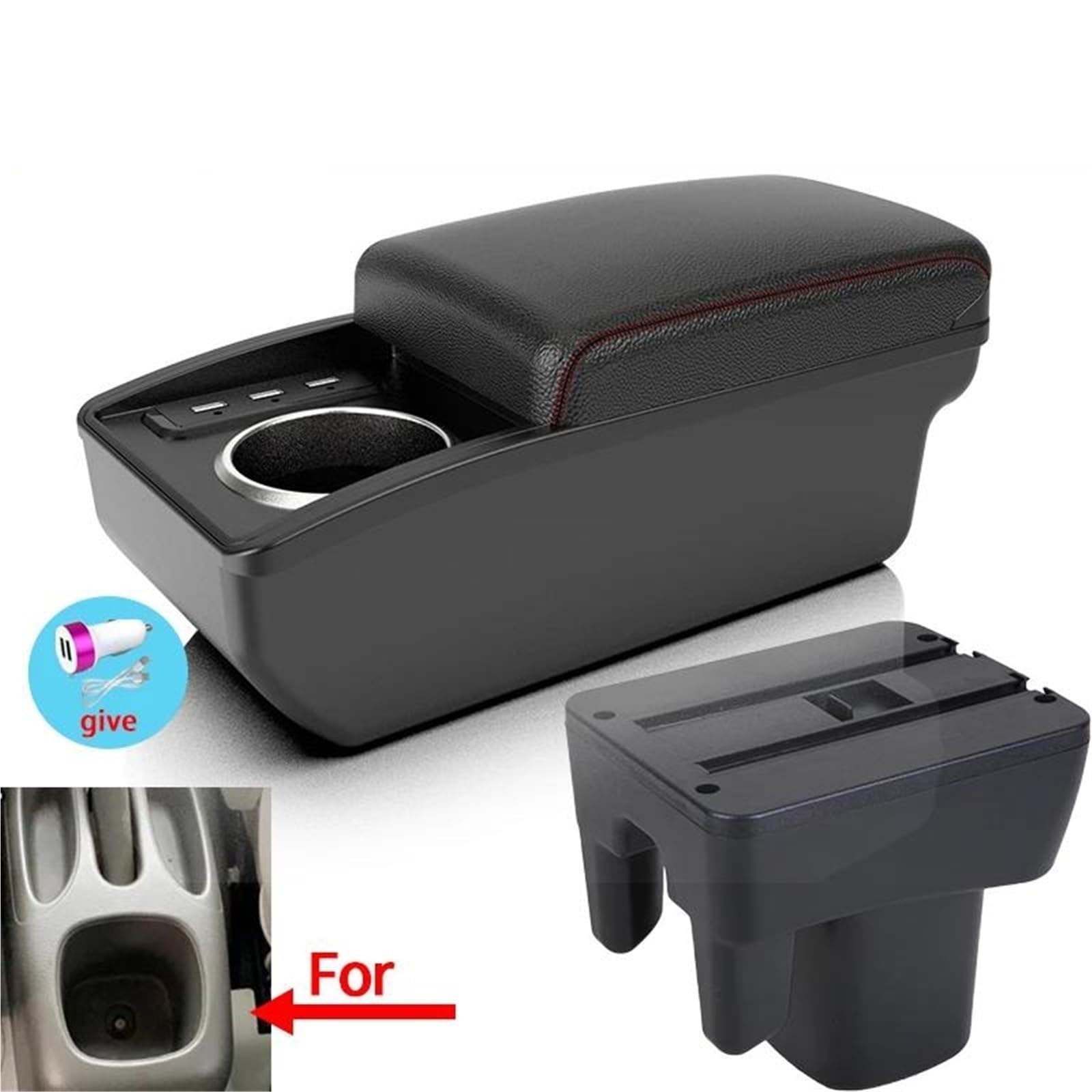 Auto Armlehnenbox Armlehnenbox Für Toyota Für Avanza 2009–2015 Armlehnenbox Zentrale Aufbewahrungsbox Internes Autozubehör Mittelkonsolen(Style B1) von ZSHYTWE