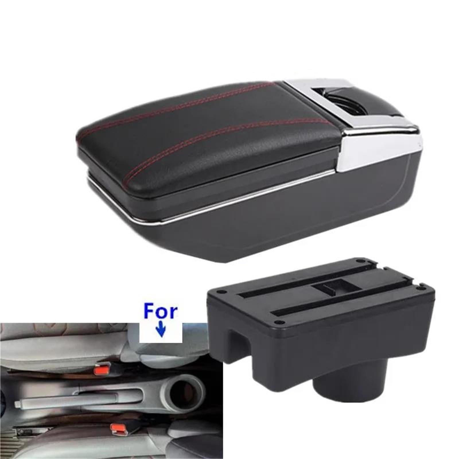 Auto Armlehnenbox Armlehnenbox Für Toyota Für Aygo Auto Armlehne Autozubehör Innen Zentrale Aufbewahrungsbox Nachrüstteile Mittelkonsolen(Style A2) von ZSHYTWE