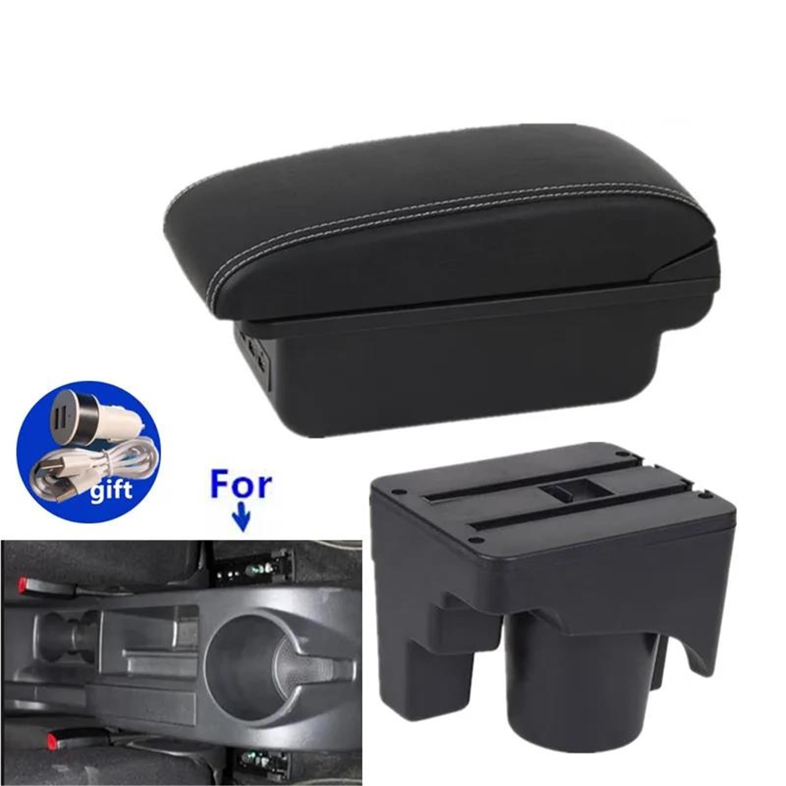 Auto Armlehnenbox Armlehnenbox Für VW Für Scirocco Für Sagitar Für Golf 6 Für Golf 5 Für Mk6 MK5 Autoarmlehne Autoaufbewahrungsbox Mittelkonsolen(Style B3) von ZSHYTWE