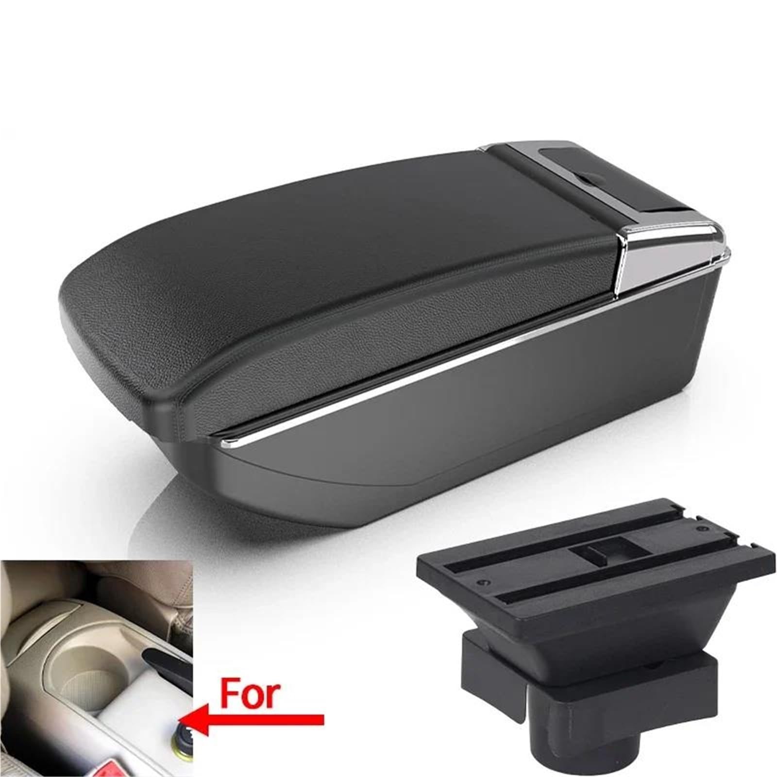 Auto Armlehnenbox Armlehnenbox Geeignet Für Citroen Für Sega Autoarmlehnenbox Innenraum Super Großer Stauraum Mit USB Mittelkonsolen(Style B2) von ZSHYTWE