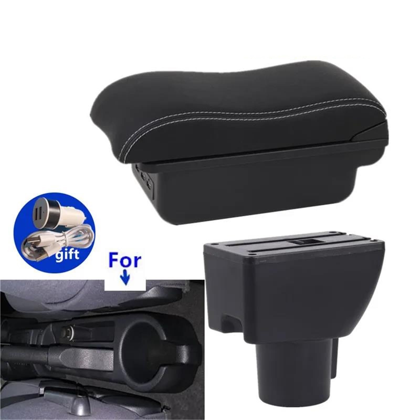Auto Armlehnenbox Auto Armlehne Box Armlehne Box Für Hyundai Für Getz Retrofit Teile Center Storage Box Auto Zubehör Mittelkonsolen(Style B6) von ZSHYTWE