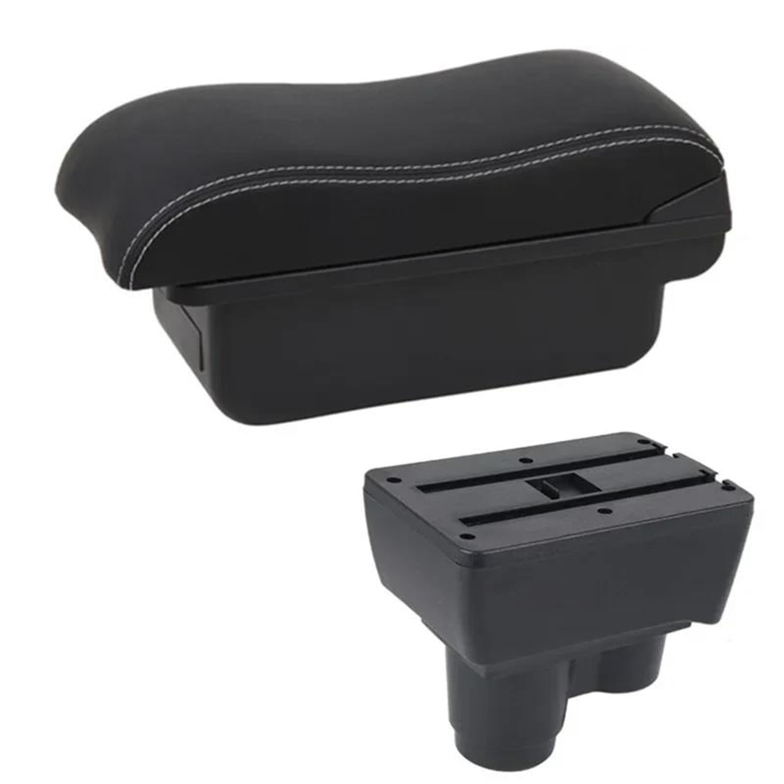 Auto Armlehnenbox Auto Armlehne Box Für Dacia Für Duster 2019-2023 Armlehne Retrofit Teile Lagerung Box Dual Layer Usb Mittelkonsolen(Style B6) von ZSHYTWE